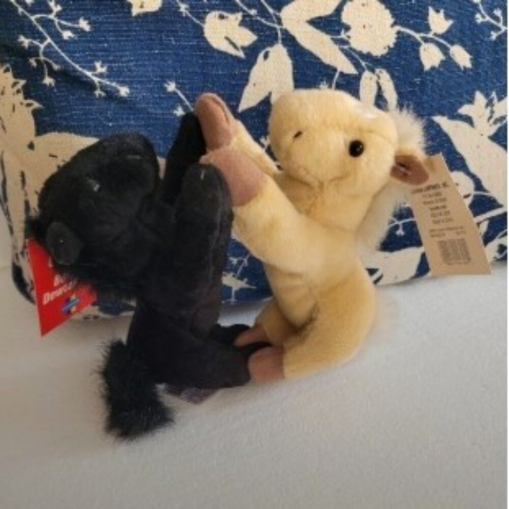 Aurora World 2 Ponies Black Tan w/Limited Edition TAG Vintage Magnetic Hooves